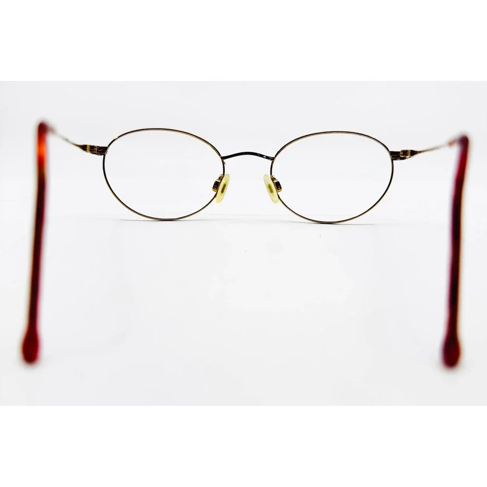 Marchon Eyeglasses Gold Super Thin 24 Titanium GEP 140 Oval Frames 48-20-140